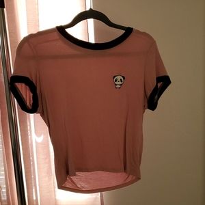Pink T-shirt with Animated Panda